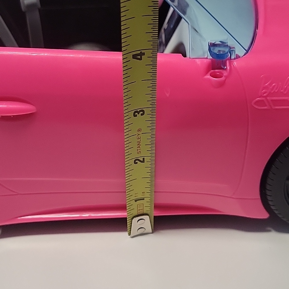 Barbie Bright Pink Convertible Toy Car - Stylish Play Vehicle - Picture 12 of 14